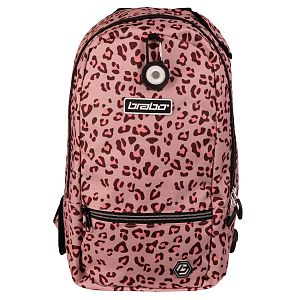 Brabo Backpack Fun Cheetah/Pink