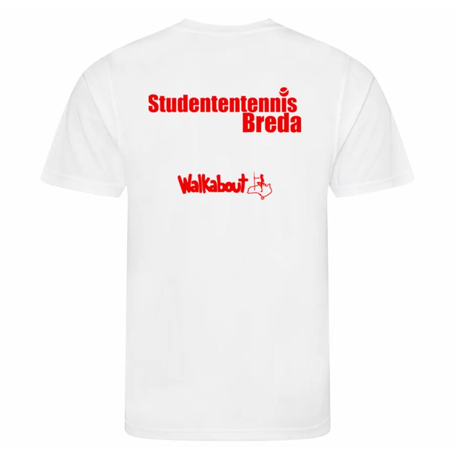 Herenshirt studententennis Breda - wit
