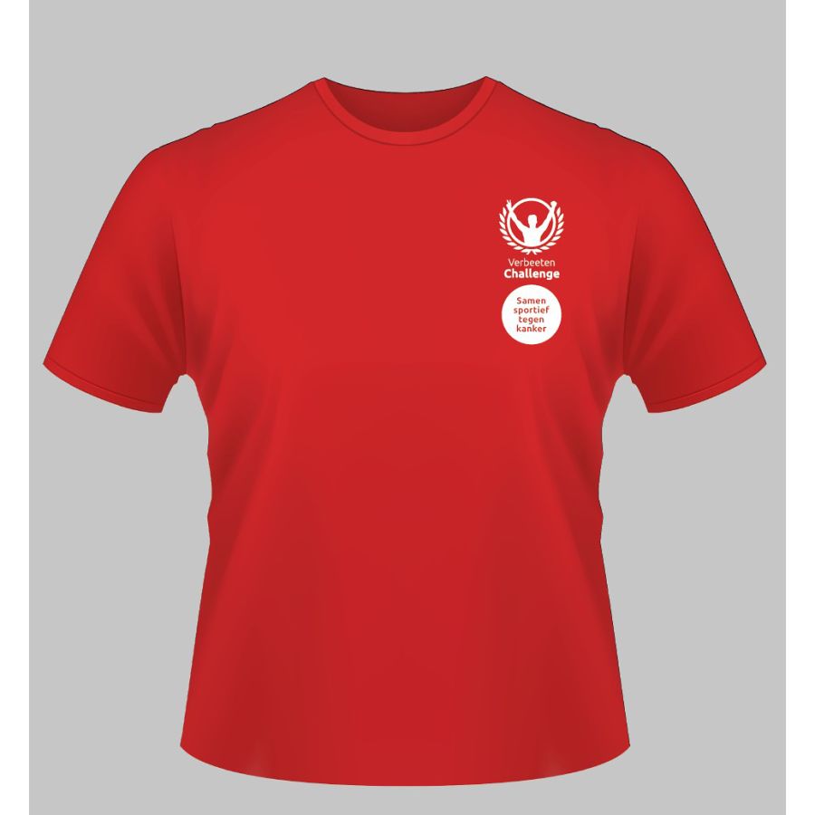 T-shit rood kinder verbeeten challenge
