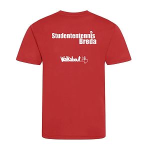 Damesshirt Studententennis Breda - rood