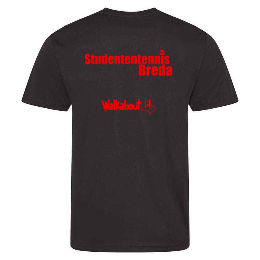 Damesshirt Studententennis Breda - zwart