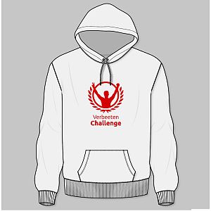 Hoodie dames wit verbeeten challenge