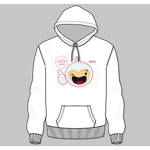 Hoodie kinder wit verbeeten challenge