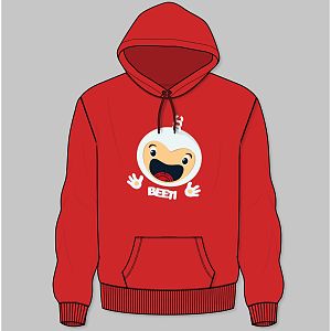 Hoodie kinder rood verbeeten challenge