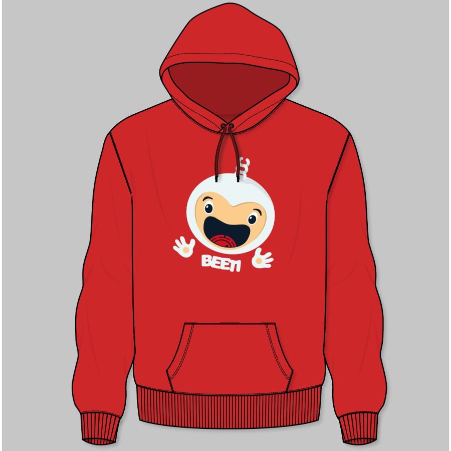 Hoodie kinder rood verbeeten challenge