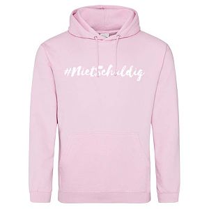 Hoodie dames #nietschuldig roze