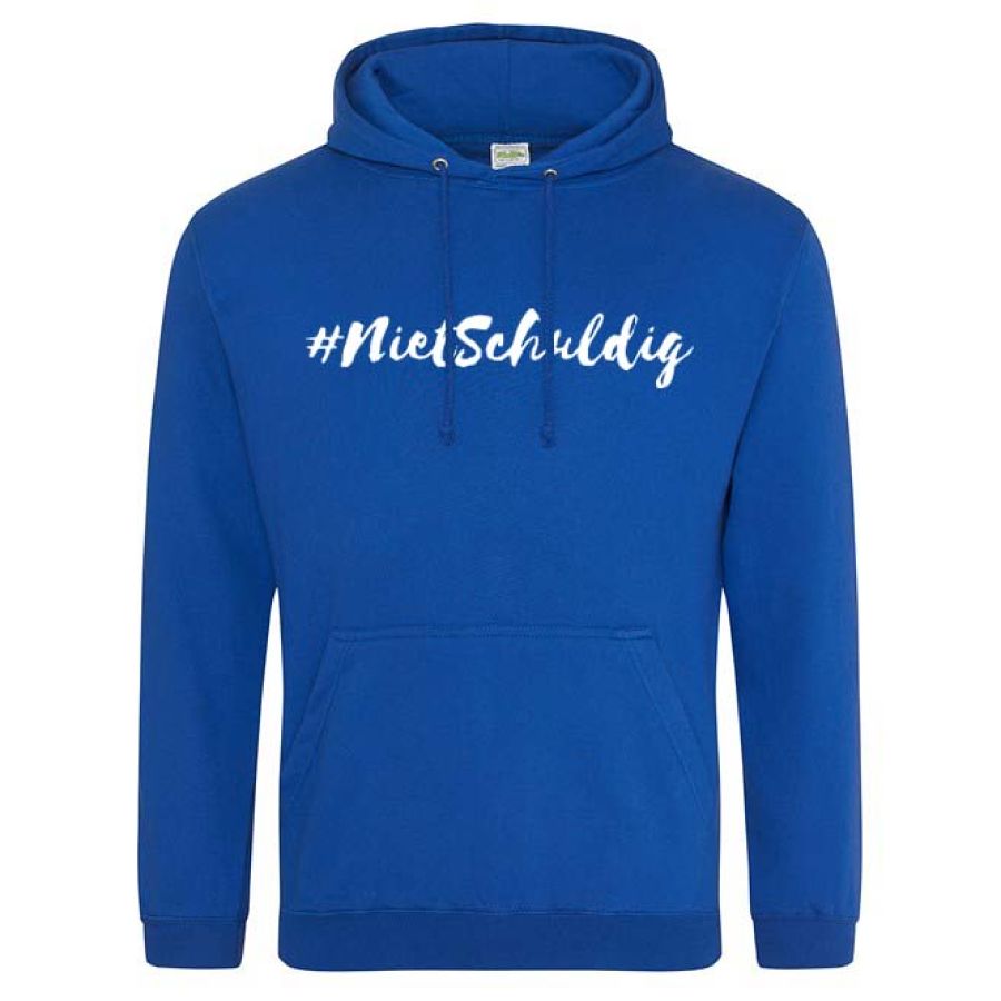 Hoodie dames #nietschuldig royal