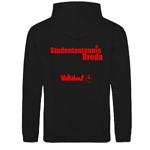 Herenhoodie Studententennis Breda - zwart